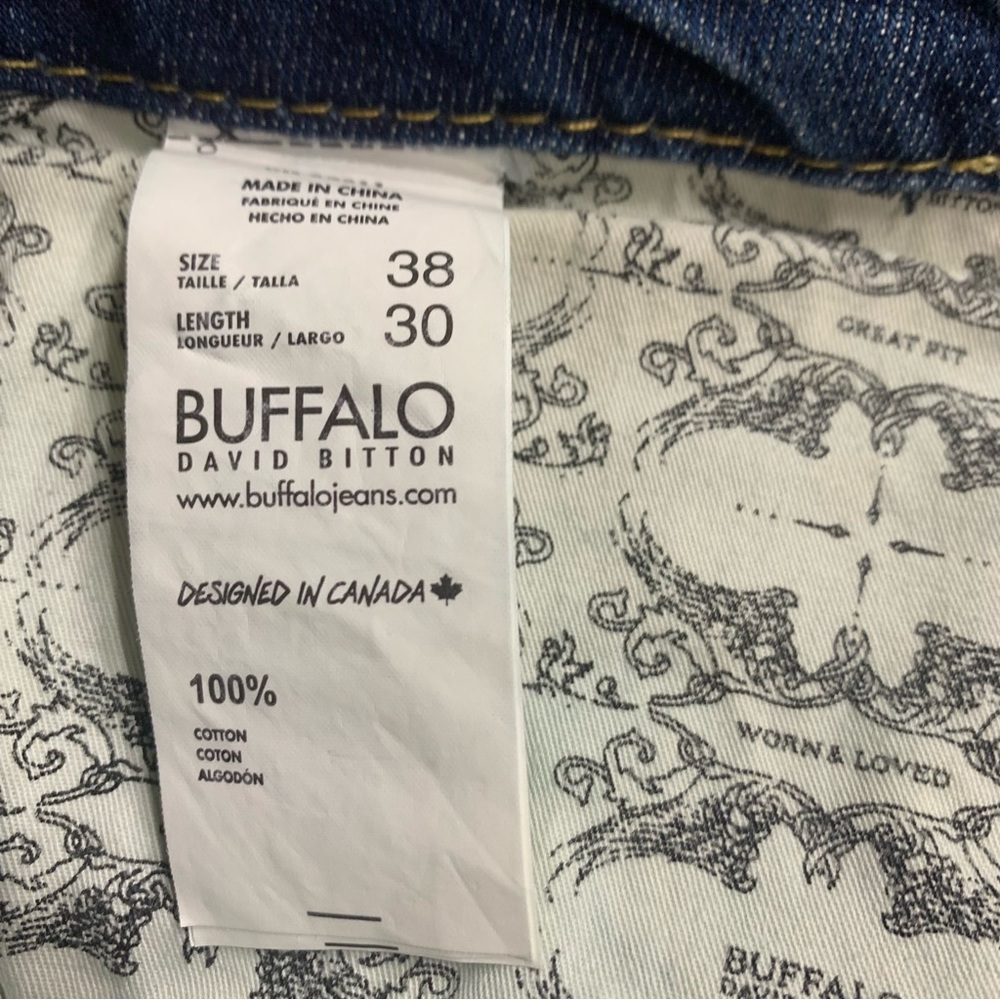 Buffalo David Bitton Six low rise slim straight leg blue jeans NWT 38X30 - Picture 10 of 11